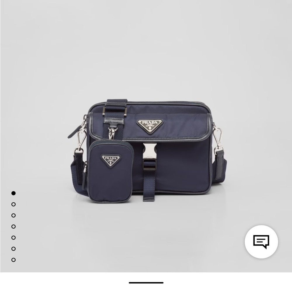 Prada // Re-Nylon and Saffiano Leather Shoulder Bag